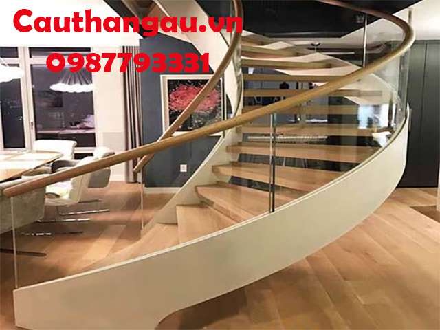 mẫu cầu thang xương cá cao cấp